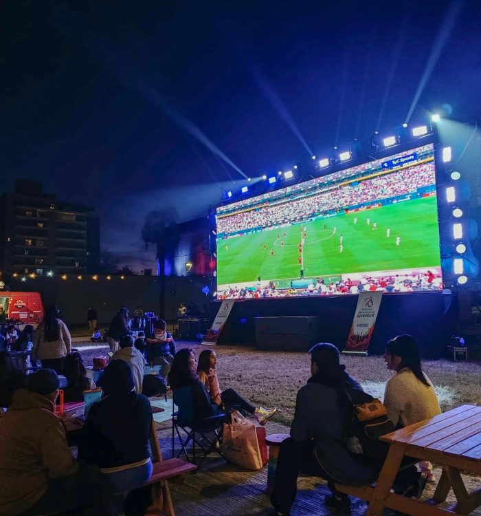 La pasión mundialista se vivió con un gran fan zone en la explanada del Fórum